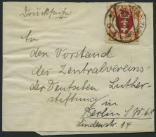 FREIE STADT DANZIG 83 BRIEF, 1921, 1 M. Rötlichorange/karminrot Auf Drucksachen-Streifband Nach Berlin, Pracht - Other & Unclassified