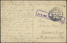 LETTLAND 1306 BRIEF, K.D. FELDPOSTEXP. 78. RESERVE DIV. A, 13.6.16, Auf Ansichtskarte (Deutsche Soldaten Beim Almosen Ve - Lettonie