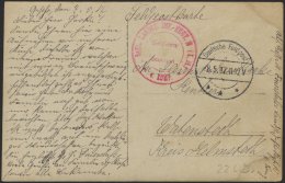 DT. FP IM BALTIKUM 1914/18 22. Landwehr-Division Der Feldpoststation 380 Zugeteilt, 8.5.17, Mit Tarnstempel DEUTSCHE FEL - Lettland