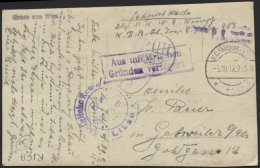 DT. FP IM BALTIKUM 1914/18 Feldpoststation Nr. 161, 3.10.17, Mit Ausgestanztem Stempel K.D. FELDPOST * B Auf Ansichtskar - Latvia