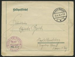 DT. FP IM BALTIKUM 1914/18 DEUTSCHE FELDPOST 689 * A, 16.3.18, Auf Wertbrief über 11.- Mark An Die Göschensche - Latvia