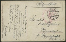 MSP VON 1914 - 1918 (Torpedoboot: S 33), 5.10.1916, Roter Briefstempel, Feldpost-Ansichtskarte Von Bord Des Torpedoboote - Maritime