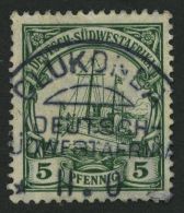 DSWA 25 O, OLUKONDA, Zentrisch Auf 5 Pf. Grün, Pracht - German South West Africa