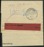 DEUTSCH-OSTAFRIKA Brief , 1915, MOROGORO, 12.4.16, Violetter Barfrankierungsstempel Zwei 1/2 H Auf Streifband Nach Tabor - Deutsch-Ostafrika