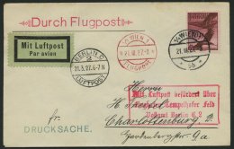 ERST-UND ERÖFFNUNGSFLÜGE 27.1.09 BRIEF, 21.3.1927, Wien-Berlin, Prachtbrief - Zeppeline