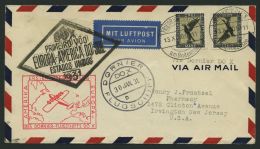 DO-X LUFTPOST 7.b. BRIEF, 13.11.1930, Aufgabe Friedrichshafen, Via Rio Nach Nordamerika, Mit Seltener Mehrfachfrankatur - Covers & Documents