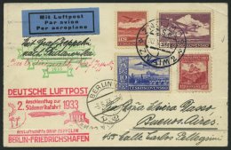 ZULEITUNGSPOST 214B BRIEF, Tschechoslowakei: 1933, 2. Südamerikafahrt, Karte Feinst - Zeppeline