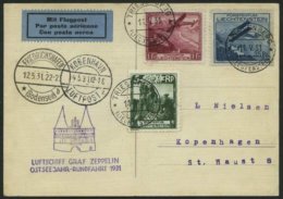 ZULEITUNGSPOST 108Cb BRIEF, Liechtenstein: 1931, Ostseejahr-Rundfahrt, Abwurf Kopenhagen, Frankiert U.a. Mit Mi.Nr. 111 - Airmail & Zeppelin