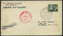 ZEPPELINPOST 456 BRIEF, 1938, Fahrt In Das Sudetenland, Auf Einschreibbrief Mit R2 Einschreiben Unzulässig. Bahnpos - Luft- Und Zeppelinpost