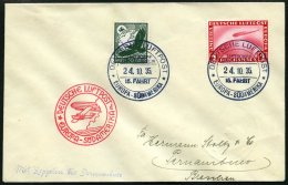 ZEPPELINPOST 326Ab BRIEF, 1935, 15. Südamerikafahrt, Bordpost Mit Stempel D, Prachtbrief - Zeppeline