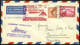 ZEPPELINPOST 238D BRIEF, 1933, Chicagofahrt, Mit Kompletten Satz Chicagofahrt, Einschreibbrief, Pracht - Zeppeline