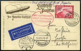 ZEPPELINPOST 132Ba BRIEF, 1931, Fahrt Nach Meiningen, Auflieferung Meiningen, Frankiert Mit 1 RM Polarfahrt, Prachtkarte - Zeppeline