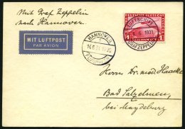 ZEPPELINPOST 114D BRIEF, 1931, Islandfahrt, Isländische Post, Mit 30 Aur Und 2 Kr., Einschreibbrief In Die Schweiz, - Zeppelins