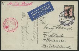 ZEPPELINPOST 93Bb BRIEF, 1930, Landungsfahrt Nach Basel, Bordpost, Prachtkarte - Airmail & Zeppelin