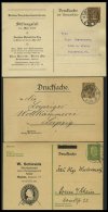 GANZSACHEN DP 14/01 BRIEF, Dienstmarken: 1920, 10 Pf. Staatsbehörden Mit Stempel WINTERBACH O.A. SCHORNDORF Auf Pra - Sonstige & Ohne Zuordnung