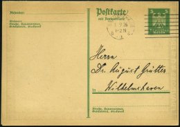 GANZSACHEN P 167I BRIEF, 1926, 5/5 Pf. Grün, Ungezähnt, Mit Zudruck Frauboes Klassen-Lotterie, Stempel BRAUNSC - Sonstige & Ohne Zuordnung