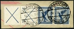 ZUSAMMENDRUCKE W 21.2 BrfStk, 1931, Adler X + X + 20, Heftchenzähnung, Prachtbriefstück, Mi. 150.- - Se-Tenant