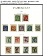 SAMMLUNGEN O,**,* , 1923-45, Meist Gestempelte Sammlung Dt. Reich Im Neuwertigen Leuchtturm Falzlosalbum Mit Diversen Gu - Oblitérés