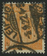 DIENSTMARKEN D 65 O, 1921, 10 Pf. Dunkelorange, Winziger Eckzahnbug, Pracht, Fotoattest Bauer, Mi. 600.- - Dienstmarken