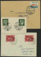 Dt. Reich 750,762/3 BRIEF, 1940/1, Helgoland, Tag Der Briefmarke, Deutsch-italienische Waffenbrüderschaft, 3 Belege - Sonstige & Ohne Zuordnung