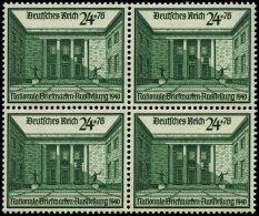 Dt. Reich 743 VB **, 1940, 24 Pf. Briefmarkenausstellung Im Viererblock, Pracht, Mi. 144.- - Gebraucht
