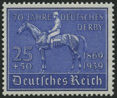 Dt. Reich 698 **, 1939, 25 Pf. Deutsches Derby, Pracht, Mi. 80.- - Gebraucht