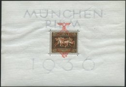 Dt. Reich Bl. 10 **, 1937, Block München-Riem, Pracht, Mi. 180.- - Gebraucht