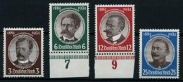 Dt. Reich 540-43 **, 1934, Kolonialforscher, Prachtsatz, Mi. 190.- - Oblitérés