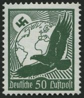 Dt. Reich 539x **, 1934, 3 RM Graf Zeppelin, Senkrechte Gummiriffelung, Pracht, Mi. 200.- - Gebraucht