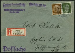 Dt. Reich 513,784 BRIEF, 1943, 3 Pf. Hindenburg Und 5 Pf. Hitler Auf Postsache-Einschreiben Aus BERLIN-CHARLOTTENBURG, O - Oblitérés