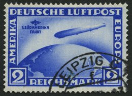 Dt. Reich 438X O, 1930, 2 RM Südamerikafahrt, Wz. Stehend, Pracht, Mi. 500.- - Used Stamps