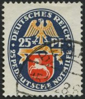 Dt. Reich 428Y O, 1928, 25 Pf. Nothilfe, Wz. Liegend, Pracht, Mi. 65.- - Gebraucht