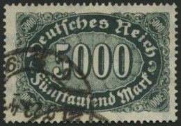 Dt. Reich 256d O, 1923, 5000 M. Schwarzgrün, Pracht, Gepr. Infla, Mi. 200.- - Gebraucht