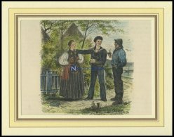 Probstei, Trachten, Kolorierter Holzstich Von Gehrts Von 1881 - Lithographies