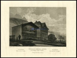 Bei WILDHAUS/KANTON ST. GALLEN: Zwingli`s Geburts-Städte, Stahlstich Von Geißler Um 1840 - Lithographien