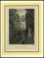 BAD PFÄFFERS/ST. GALLEN, Teilansicht, Stahlstich Von Rohbock/Kurz Um 1840 - Lithographies