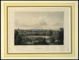 KOPENHAGEN, Gesamtansicht Aus Der Ferne, Stahlstich Von B.I. Um 1860 - Lithographien