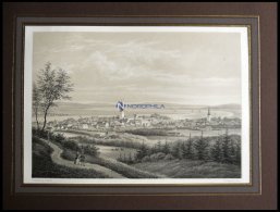 AALBORG (Aalborg), Gesamtansicht, Lithographie Mit Tonplatte Von Alexander Nay Nach F.C. Kierschou Bei Emil Baerentzen, - Lithographies