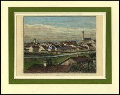 VILSBURG, Teilansicht, Kolorierter Holzstich Aus Malte-Brun Um 1880 - Lithographien