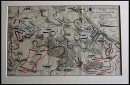 KORBITZ, Schlacht Vom 21.9.1759, Altkolorierter Kupferstich Von Ca. 1760 - Lithographien