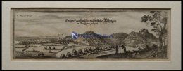 HÖHINGEN/BREISGAU: Das Schloß, Kupferstich Von Merian Um 1645 - Lithographien