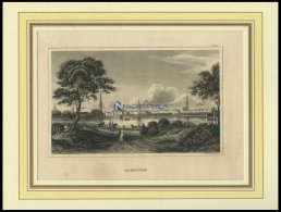 HAMBURG, Gesamtansicht, Stahlstich Von B.I. Um 1840 - Lithographien