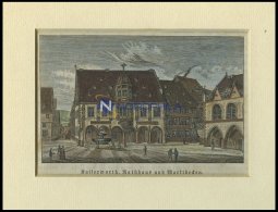 GOSLAR: Kaiserworth, Rathaus Und Marktbecken, Kolorierter Holzstich Auf Vaterländische Geschichten Von Görges - Lithographies