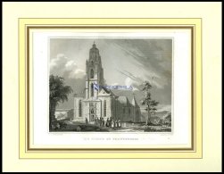 FRANKENBERG: Die Kirche, Stahlstich Von Wenderoth/Foltz, 1840 - Lithographies