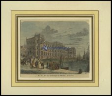 DÜSSELDORF: Die Neue Kunstakademie, Kolorierter Holzstich Um 1880 - Lithographien