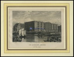 BERLIN: Der Kaufmanns Speicher, Stahlstich Von Stock/Finden Um 1833 - Lithographien