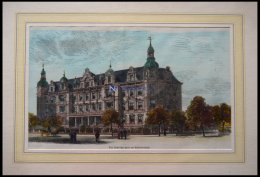 BERLIN: Das Fuchs`sche Haus, Kolorierter Holzstich Um 1880 - Lithographies