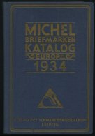 PHIL. KATALOGE Michel Briefmarken Katalog Europa 1934, Verlag Des Schwaneberger Album, Leipzig 1933 - Philately