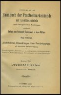 PHIL. LITERATUR Krötzsch-Handbuch Der Postfreimarkenkunde - Abschnitte XIII, Preußen, Ohne Lichttafeln, 1896, - Philately And Postal History