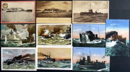 ALTE POSTKARTEN - SCHIFFE KAISERL. MARINE BIS 1918 Torpedoboote: 10 Verschiedene Karten - Warships